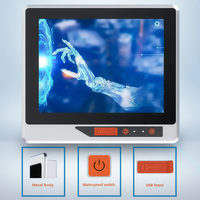 Panel PC Industrial de 13.3 Pulgadas, Pantalla Táctil de Aluminio Antipolvo, IP65 Resistente al Agua, USB Frontal, Seguridad de Automatización HMI