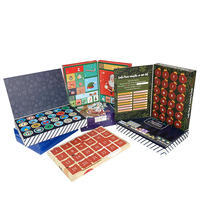 Boîte en carton vide pour calendrier de l'avent en gros, boîtes personnalisées pour calendrier de l'avent, emballage artisanal pour calendrier de l'avent de Noël