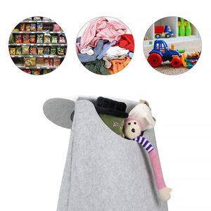 Upin-Cảm thấy giỏ lưu trữ cho trẻ em, lớn gấp động vật phim hoạt hình gấu giặt <span class=keywords><strong>Hamper</strong></span> cho trẻ em trong phòng khách và phòng ngủ - Product Image 6