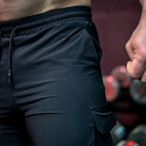 Pantalon de jogging respirant et léger pour l'automne, taille élastique avec cordon de serrage, plusieurs poches, prix bas, idéal pour la gym et l'entraînement - Product Image 2