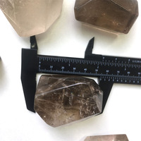 Cors en cristal naturel de haute qualité 4-6 cm, faces polies, Quartz fumé, forme pour la guérison spirituelle