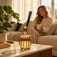 Cadeau de Noël : Diffuseur de parfum en céramique en forme de citrouille de 100 ml, décoration d'intérieur, parfum sans flamme, parfum longue durée, éliminateur d'odeurs