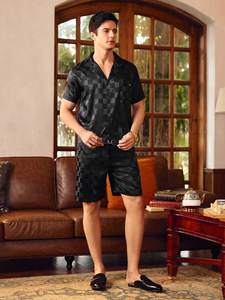 Ultimi Pigiami da <span class=keywords><strong>Uomo</strong></span> Classici a Quadri con <span class=keywords><strong>Bottoni</strong></span>, Sexy e di Tendenza - Product Image 3