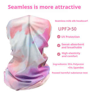 Masker wajah, Bandana, masker wajah elastis, kualitas tinggi, proteksi UV bersepeda, Gaiter leher Hiking, tanpa kelim Logo cetak harga pabrik - Product Image 2