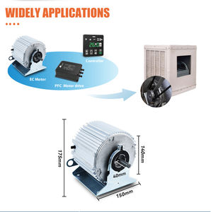 390W 175-220V 1500RPM IP55 PFC Integrated Drive <b>Water</b> <b>Cooled</b> <b>Fan</b> Motor HVAC System ECM Motor - Product Image 2