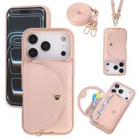 Étui portefeuille antichoc en cuir PU pour 18 Pro Max/17 Pro Max 16 15 Plus avec porte-cartes et protection de l'appareil photo