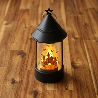 Décoration d'Halloween, bougie électronique, lumière de citrouille, lanterne de château portable, accessoires de fête, ornements d'Halloween