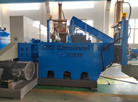 Ligne de compactage de film PE PP à double étage de 800 kg/h avec deux extrudeuses et filtres, usine de recyclage de film plastique