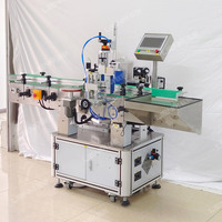 Machine d'étiquetage automatique de bouteilles de boissons à haute productivité avec codage de date et étiquetage par autocollant