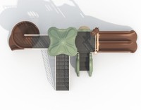 Ensemble de jeux d'extérieur multifonctionnel pour enfants, série Forêt, avec toboggan combiné et toboggan spiral en acier de 89 mm pour parc sportif et jardin