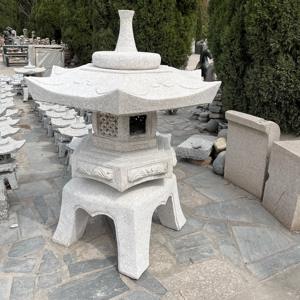 โคมไฟเจดีย์หินธรรมชาติตกแต่งสวนกลางแจ้งสไตล์ญี่ปุ่นโคมไฟทรงสูง - Product Image 2