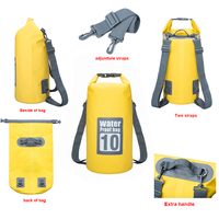 Sac étanche personnalisé avec logo, en bâche imperméable, de 2L à 30L, avec séparation humide/sèche, pliable, portable, pour kayak, vélo, natation