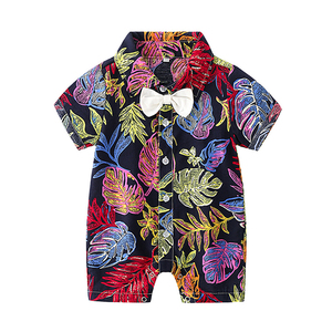 Wholesale Hawaii Design Newborn Baby <strong>Boy</strong> Romper Infant Beach Romper Short Sleeve Baby Shirt <strong>Onesie</strong> for Summer - Product Image 2