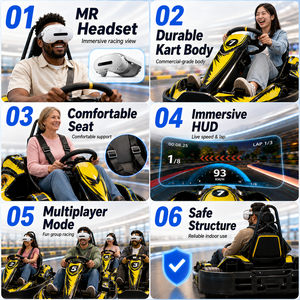 Machine de <span class=keywords><strong>jeu</strong></span> interactive de compétences, <span class=keywords><strong>PC</strong></span> métallique, réalité virtuelle, karting d'intérieur pour la remise de prix dans les centres commerciaux et les parcs d'aventure - Product Image 5
