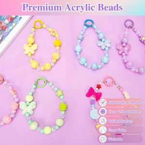 다양한 모양의 아크릴 비즈, 빠르게 인기 있는 1000개 루즈 비즈 참, DIY 팔찌, 목걸이, 키체인, 휴대폰 장식, 공예용 - Product Image 2