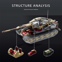 12GO97027 Rompecabezas de Modelo Militar de la Segunda Guerra Mundial, Dificultad Extrema, Bloques de Construcción para Armar, Juguetes para Niños