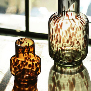 Jarrón de Vidrio Hecho a Mano de Estilo Antiguo con Patrón de Carey, Diseño de Polígono, Decoración Navideña para el Hogar, para Flores Hidropónicas - Product Image 3