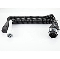 Conector de Remolque OEM de 24V y 15 Pines a Conector de Inyección de 7 Pines, Tipo N/S, Juego de Cables con Resorte Europeo