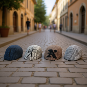 Cappello con lettera in misto cotone, regolabile, unisex, stile etnico - Product Image 3