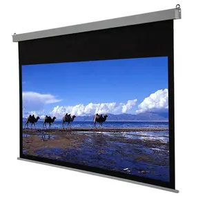 150 inch motorized projector screen 12v trigger projector silver screen with IR RF remote control projection screen