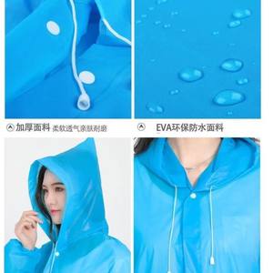 Impermeable Azul para Adultos y Niños, Ropa de Viaje para Exteriores, Impermeable, Manga Larga con Capucha, Diseño Reforzado - Product Image 4