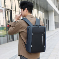 Mochila para portátil informal personalizada de 3 piezas, mochila impermeable para la escuela, mochila para computadora, mochila Oxford para negocios, juego de mochilas para portátil con USB