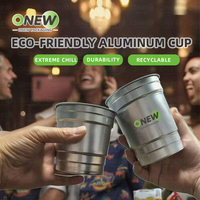 Produits publicitaires d'extérieur OEM, gobelets en aluminium légers recyclables de qualité alimentaire sans BPA de 380 ml pour les fêtes, les bars, les cafés, les boissons, la bière
