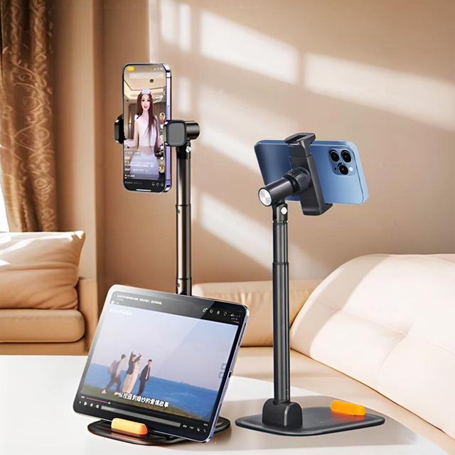 Wholesale New Portable Desktop Aluminum Alloy Mobile Phone Bracket Lazy Folding Flat Metal Phone Stand for Desk Use
