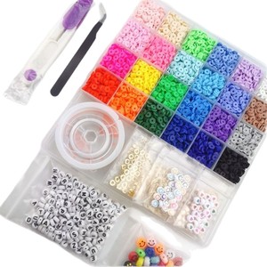 ชุดลูกปัดดินโพลิเมอร์ DIY สำหรับทำเครื่องประดับ ขายดีข้ามพรมแดน 6000 ชิ้น รูปทรงตัวอักษร ตัวเลข หัวใจ หอยเบี้ย ตัวอักษรภาษาอังกฤษ โลโก้ - Product Image 5