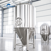 Réservoir de stockage en acier inoxydable TONSEN 1500L 304/316 avec enveloppe chauffante et contrôle de température pour brassage commercial