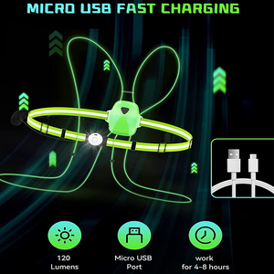 नया रिचार्जेबल और मल्टी-कलर एलईडी रिफ्लेक्टिव सेफ्टी रनिंग वेस्ट - Product Image 4