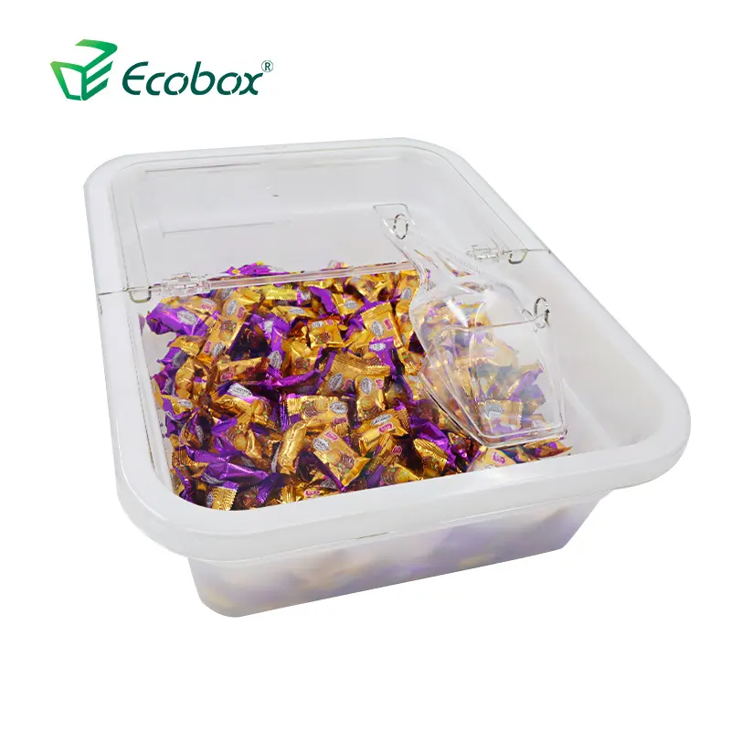 Ecobox hersteller scoop bin lebensmittel kunststoff bin container mit scoop für supermarkt oder null abfall shop