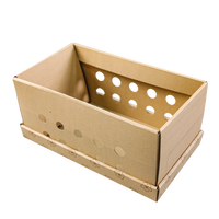 Boîte d'emballage pour fruits et légumes en papier kraft, trous de ventilation, impression personnalisée, laminage brillant, matériaux recyclés, boîte télescopique