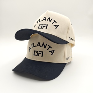 Casquette de baseball sportive en coton Oxford Dobby 5 panneaux de haute qualité avec logo brodé personnalisé, bicolore et réglable - Product Image 3