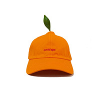 Nieuwigheid Oranje Fruit Baseball Cap Katoen Grappige Gag Hat Halloween Kostuumfeest Gebogen rand Hoofddeksels voor volwassenen