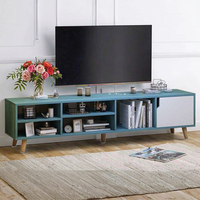 Nordique moderne Vintage en bois meuble TV tiroir de rangement commode de luxe pour appartement salon sol en bois TV Console support
