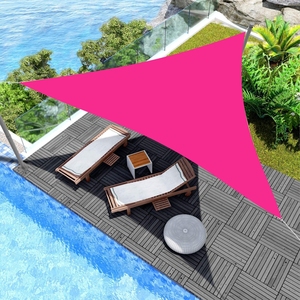 Hoa hồng đỏ không thấm nước mưa dù để che nắng buồm không thấm nước Polyester Net tam giác ngoài trời Tán dù để che nắng Net - Product Image 1