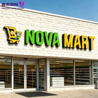 Letras de Canal LED 3D Personalizadas con Borde de Acero Inoxidable, Letrero Acrílico con Iluminación Frontal para Fachada de Tienda, Letrero Comercial Impermeable
