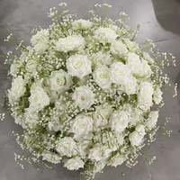 Künstliche Weiße Seidenrosen Hochzeitsdekoration Tisch-Centerpiece Blumenball für Hochzeitsdekoration