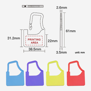 Wegwerp Plastic Hangslot Afdichtingen Voor Ziekenhuis Hulpverleningsvoertuigen Medische Dozen Bagage Tassen Anti-Namaak Zegels - Product Image 4