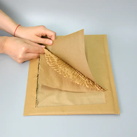 Enveloppe matelassée auto-adhésive en papier kraft brun biodégradable professionnel pour l'expédition d'épicerie, légère
