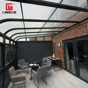 Tùy chỉnh nhôm ngoài trời hành lang mái hiên <span class=keywords><strong>Polycarbonate</strong></span> vườn trong mái sân thượng che nắng lớn bên ngoài mái hiên 5x5m 4x6m - Product Image 6