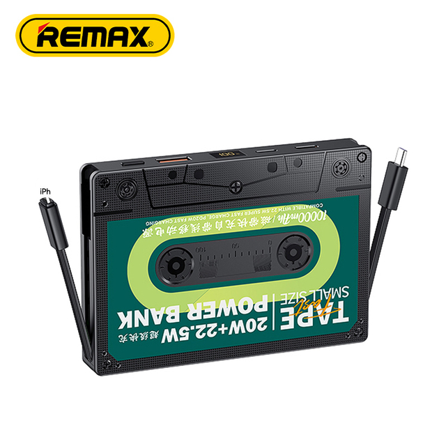 Remax RPP-533 PD20W+QC22.5W Two-way Fast Charge Portable Power Bank with Cable 10000mAh 22.5W Fast Charging Power Bank