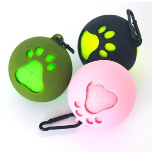 Nuovo arrivo personalizzabile Logo per animali domestici giocattolo palla da Tennis cane giocattolo porta palline da Tennis per animali domestici gioco all'aperto Silicone OPP 200 pz