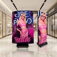 Écran LED pliable pour affichage publicitaire, P1.8 P2.5mm, sur pied, pliable en trois parties, en promotion
