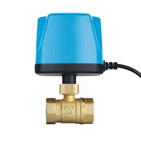 Vanne a bille motorisee AC110V 2 fils normalement fermee laiton deux voies HVAC ventilo convecteur solaire eau DN15vanne