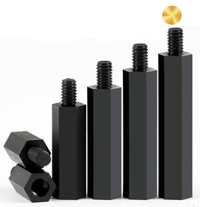 Venta caliente al por mayor negro blanco macho y hembra tornillo de plástico hexagonal negro Nylon PCB separador espaciadores negros - Product Image 5