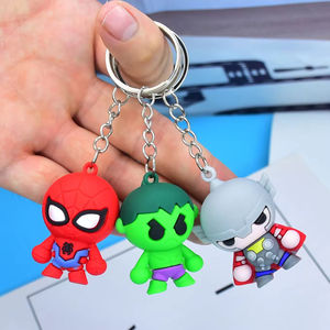 Promotionnel Anime Porte-clés En Caoutchouc PVC <span class=keywords><strong>Dessin</strong></span> <span class=keywords><strong>Animé</strong></span> Belle Marvel Iron Man Spider Man Héros Porte-clés Sac À Main Décoration - Product Image 4