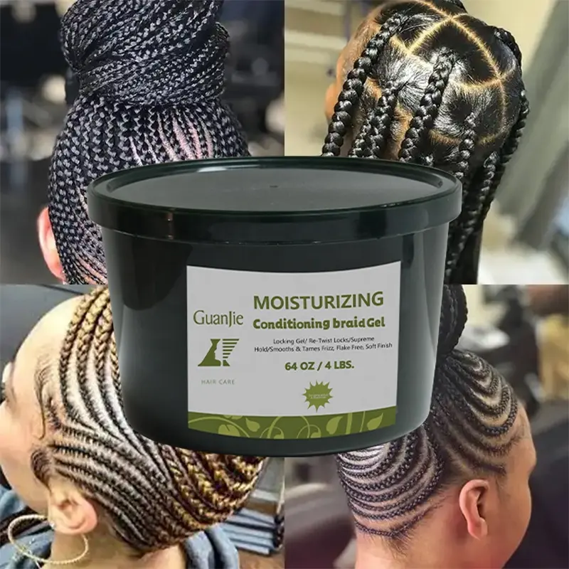 Afrikaanse Haarstylingproducten Randcontrole Wax Vlechtgel 64Oz Big Size Extra Hold Loc Twist Conditionering Glanzende Vlechtgel