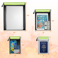 Sac de sécurité ignifuge et étanche personnalisé avec logo, bloquant les signaux, pour documents A4 A5, documents légaux, argent, passeport, tablette, ordinateur portable